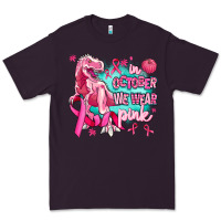 Plum dinosaur  in october we wear pink Premium Tee - AdoDesignShop