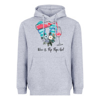 Heather Grey Wine Flip Flops Girl Heavyweight Hoodie - Bettercallsaul