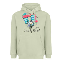 Matcha Wine Flip Flops Girl Heavyweight Hoodie - Bettercallsaul