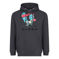 Wine Flip Flops Girl Heavyweight Hoodie | Teevron