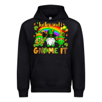 Black St. Patrick's Lucky and i gnome it Urban Hoodie - OliviaCreatesArt