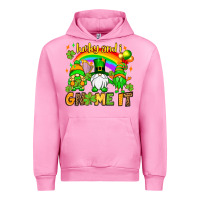 Fuchsia Pink St. Patrick's Lucky and i gnome it Urban Hoodie - OliviaCreatesArt