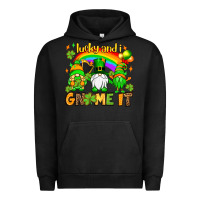 Pigment Black St. Patrick's Lucky and i gnome it Urban Hoodie - OliviaCreatesArt