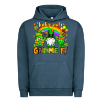 Pigment Midnight Navy St. Patrick's Lucky and i gnome it Urban Hoodie - OliviaCreatesArt