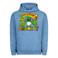 Pigment Pebble Blue St. Patrick's Lucky and i gnome it Urban Hoodie - OliviaCreatesArt