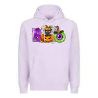 Lilac Boo Halloween Premium Hoodie - NancyCooperArtShop
