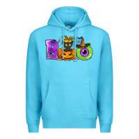 Ocean Blue Boo Halloween Premium Hoodie - NancyCooperArtShop