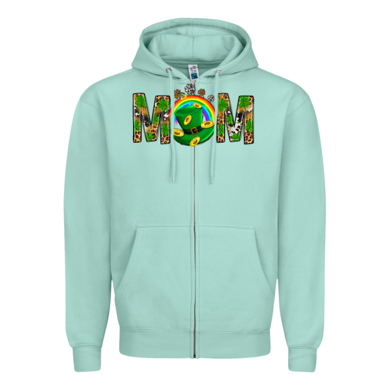 Western Mom With Shamrock Zipper Hoodie by BundleAndBundleShop | Teevron