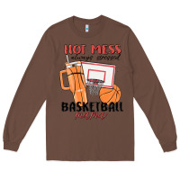 Chestnut hot mess always stressed basketball mama Long Sleeve Tee - MaliasSmallBusiness