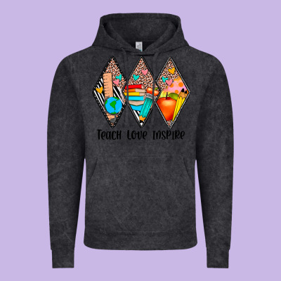 Teach Love Inspire Vintage Hoodie Designed By Jahusdesignshop