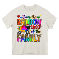 Cream i am the rainbow sheep of the family Heavy Core Tee - Zillion Design Studio