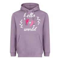 Lavender Hello world Heavyweight Hoodie - Bettercallsaul