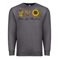 Charcoal Heather Peace Love Sunshine Premium Sweatshirt - Bettercallsaul