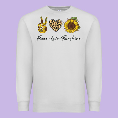 Peace Love Sunshine Premium Sweatshirt Designed By Bettercallsaul
