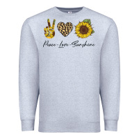 Heather Grey Peace Love Sunshine Premium Sweatshirt - Bettercallsaul