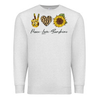 Oatmeal Heather Peace Love Sunshine Premium Sweatshirt - Bettercallsaul