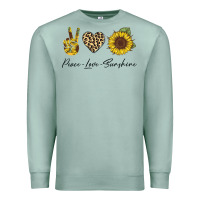 Seafoam Peace Love Sunshine Premium Sweatshirt - Bettercallsaul