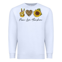 White Peace Love Sunshine Premium Sweatshirt - Bettercallsaul