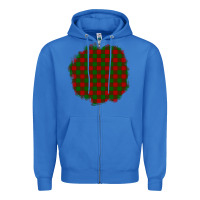 True Royal Christmas Tartan Patch Zipper Hoodie - BundleAndBundleShop