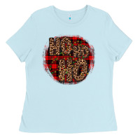 Baby Blue ho ho ho wood slice ornament Ladies Tee - JahusDesignShop