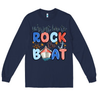 Navy were just here to rock the boat Long Sleeve Tee - MaliasSmallBusiness