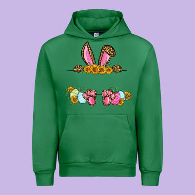 Western Easter Bunny Name Frame Urban Hoodie Designed By Oliviacreatesart
