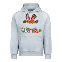 Heather Grey Western Easter bunny name frame Urban Hoodie - OliviaCreatesArt