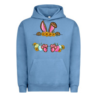 Pigment Pebble Blue Western Easter bunny name frame Urban Hoodie - OliviaCreatesArt