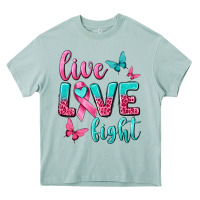 Arona Live Love Fight Breast Cancer Heavy Core Tee - texasbilliewilder