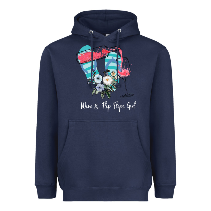 Wine Flip Flops Girl Heavyweight Hoodie by Bettercallsaul | Teevron