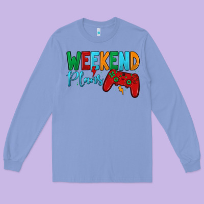 Weekend Plans Long Sleeve Tee Designed By Jahusdesignshop