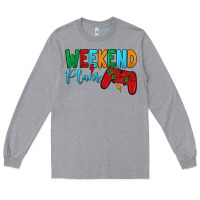 Heather Grey weekend plans Long Sleeve Tee - JahusDesignShop