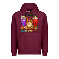 Burgundy hallothanksmas teacher Premium Hoodie - texasbilliewilder