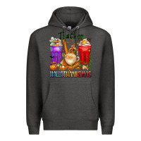 Charcoal Heather hallothanksmas teacher Premium Hoodie - texasbilliewilder