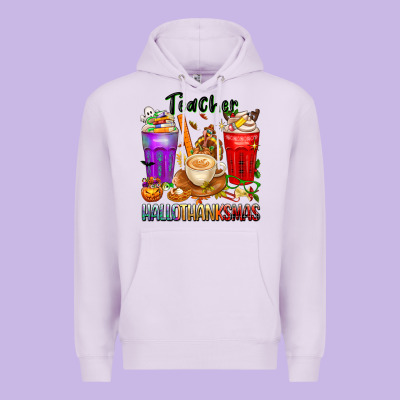 Hallothanksmas Teacher Premium Hoodie Designed By Texasbilliewilder