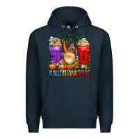 Navy hallothanksmas teacher Premium Hoodie - texasbilliewilder