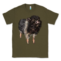 Army Green Baby Hampshire Pig Classic Tee - LillyAllenDesigns