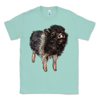Seafoam Baby Hampshire Pig Classic Tee - LillyAllenDesigns