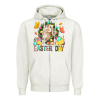 Oatmeal Heather Easter Day Zipper Hoodie - BundleAndBundleShop