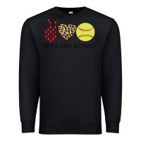 Black Peace Love Softball Premium Sweatshirt - Bettercallsaul