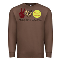 Chestnut Peace Love Softball Premium Sweatshirt - Bettercallsaul
