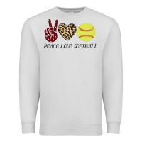 Dove Grey Peace Love Softball Premium Sweatshirt - Bettercallsaul