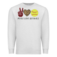 Oatmeal Heather Peace Love Softball Premium Sweatshirt - Bettercallsaul