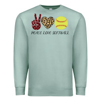 Seafoam Peace Love Softball Premium Sweatshirt - Bettercallsaul
