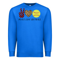 True Royal Peace Love Softball Premium Sweatshirt - Bettercallsaul