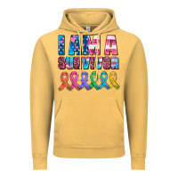 Vintage Mustard i am a survivor with all cancer ribbons Vintage Hoodie - AdoDesignShop