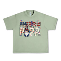 Oil Green american papa with gnome Urban Heavy Tee - NancyCooperArtShop