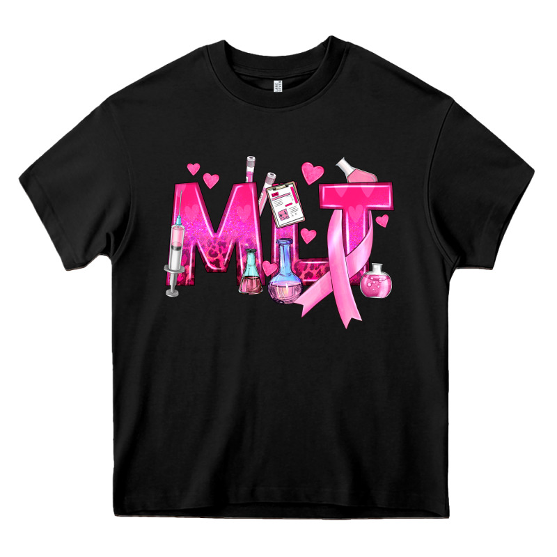 Medical Laboratory Technician Breast Cancer Heavy Core Tee by texasbilliewilder | Teevron