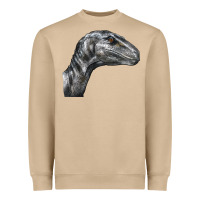 Velociraptor Face Heavyweight Sweatshirt | Teevron