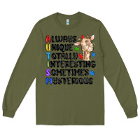 Army Green always unique autism Long Sleeve Tee - MaliasSmallBusiness